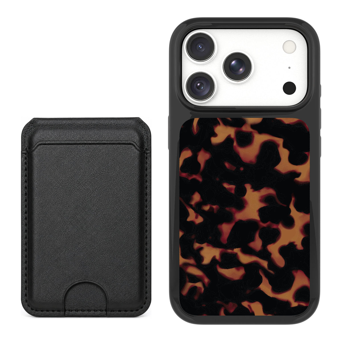Scooch MagCase Tortoise Shell for iPhone 18 Pro Max — Black MagWallet Bundle