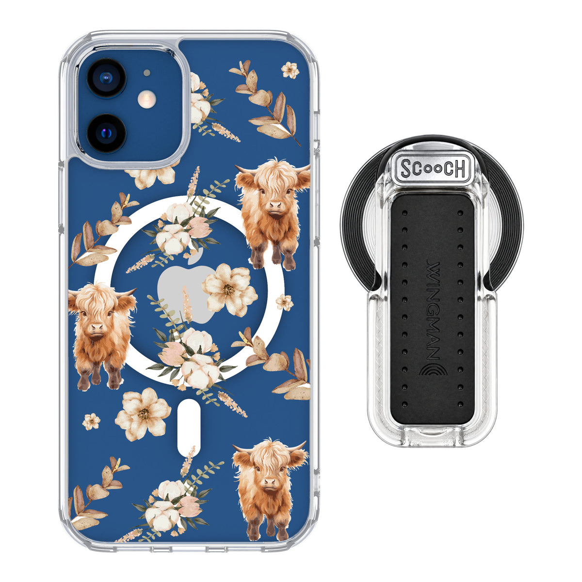 Scooch MagCase Baby Cow for iPhone 12 — MagSafe Wingback Bundle - Clear