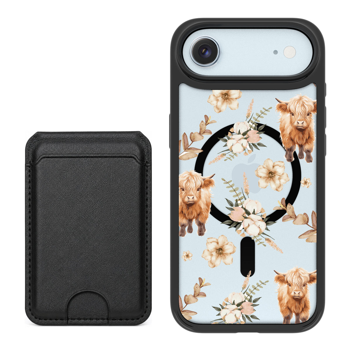 Scooch MagCase Baby Cow for iPhone Air — Black MagWallet Bundle