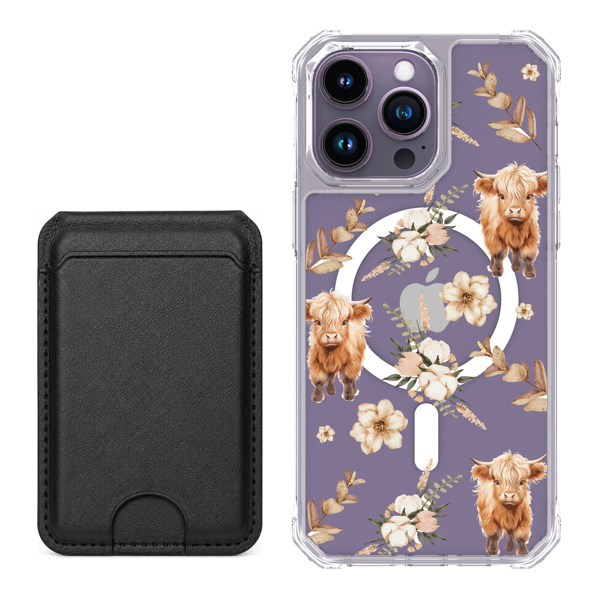 Scooch MagCase Baby Cow for iPhone 14 Pro Max — Black MagWallet Bundle