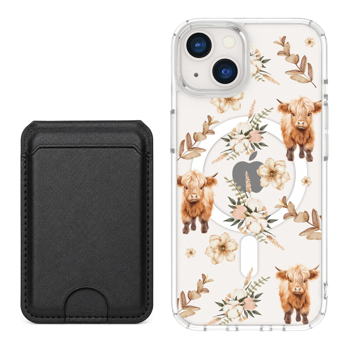 Scooch MagCase Baby Cow for iPhone 13 — Black MagWallet Bundle