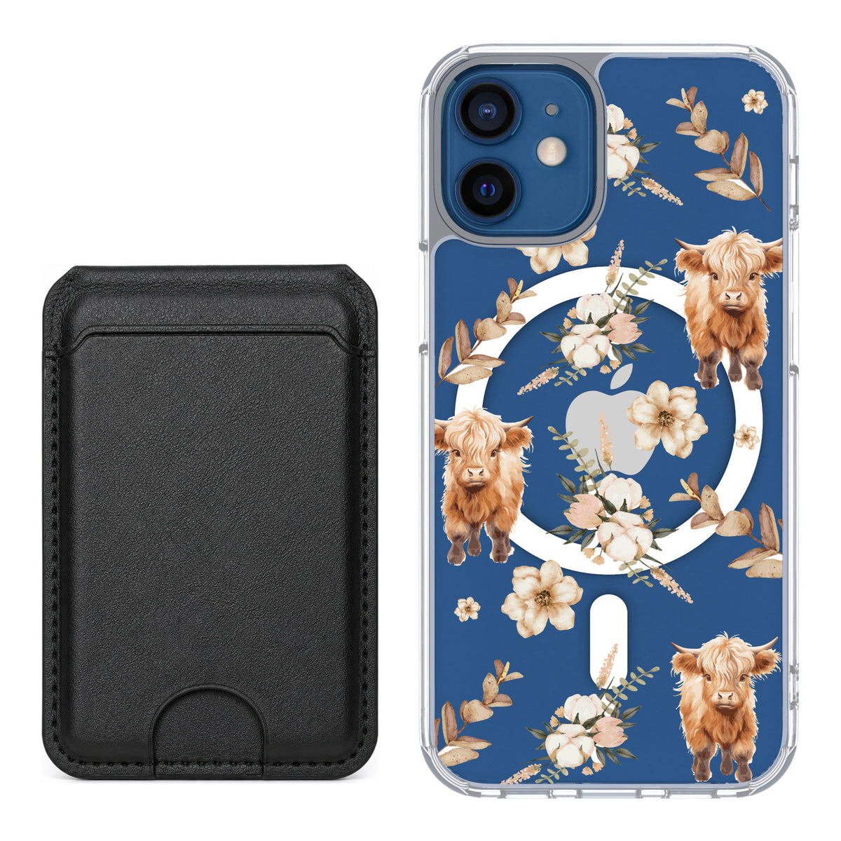 Scooch MagCase Baby Cow for iPhone 12 mini — Black MagWallet Bundle