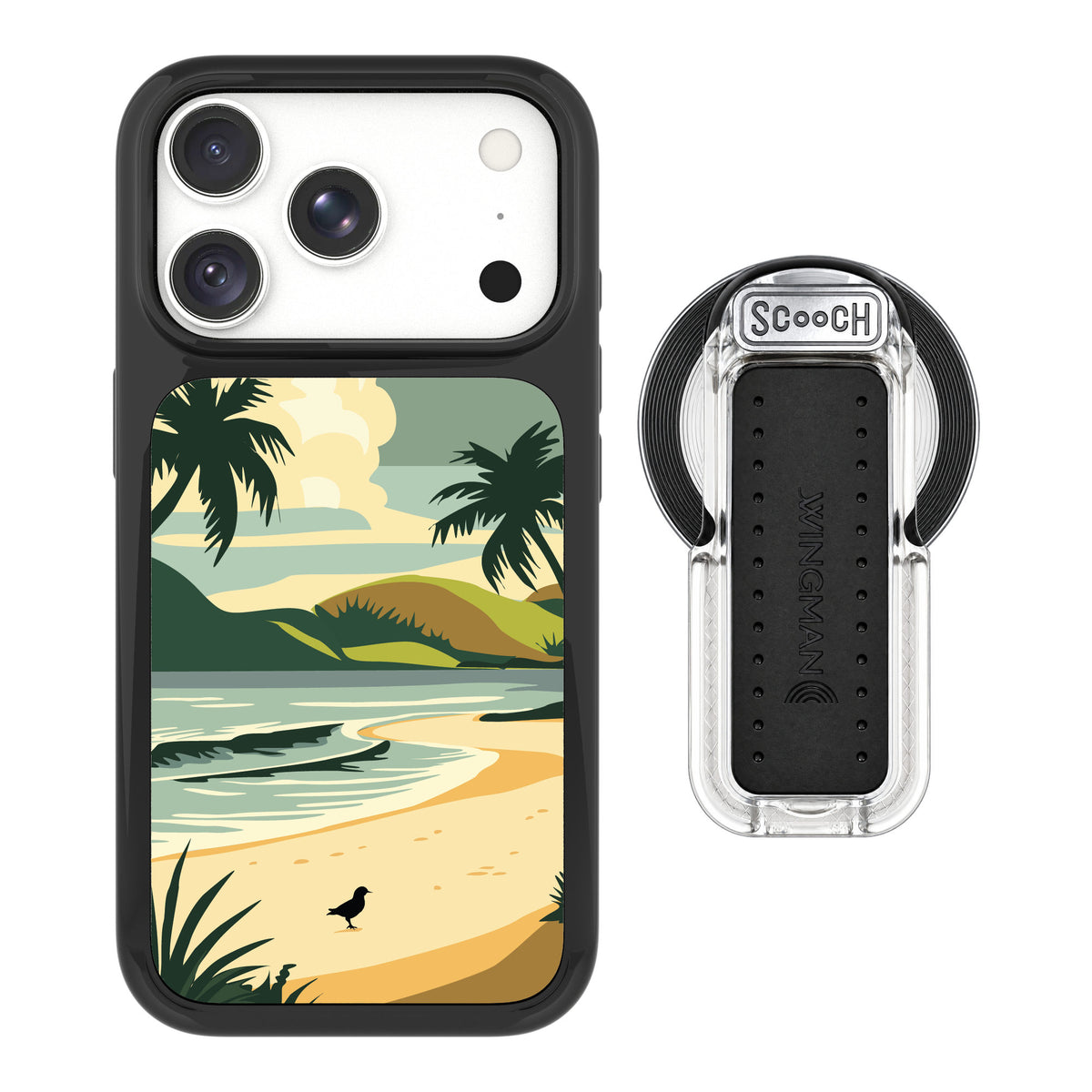 Scooch MagCase Paradise Cove for iPhone 18 Pro — MagSafe Wingback Bundle - Clear