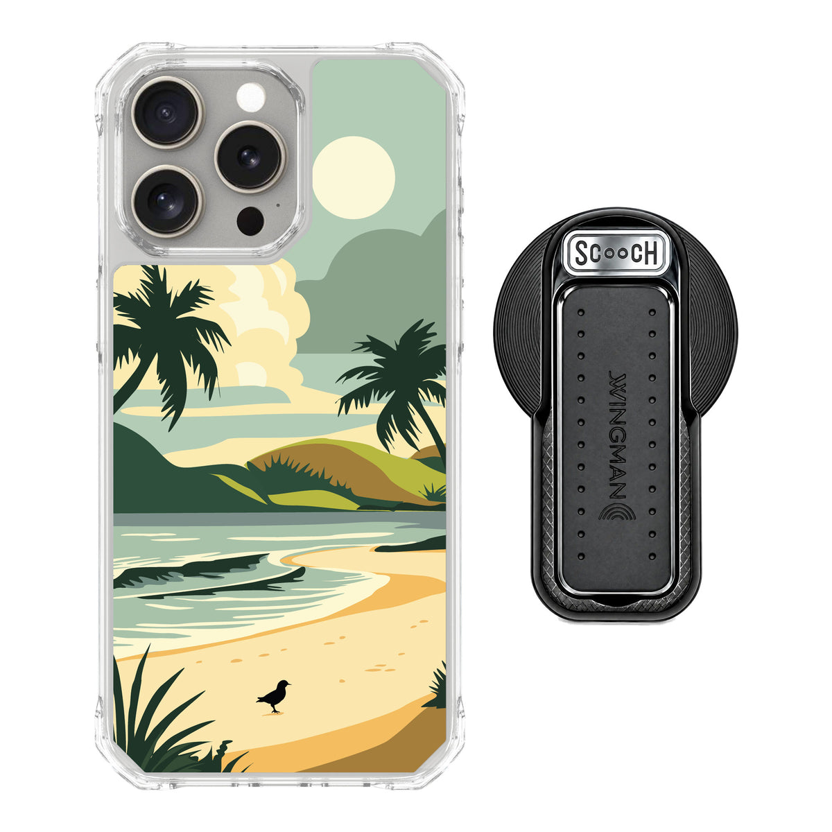 Scooch MagCase Paradise Cove for iPhone 15 Pro Max — MagSafe Wingback Bundle - Black