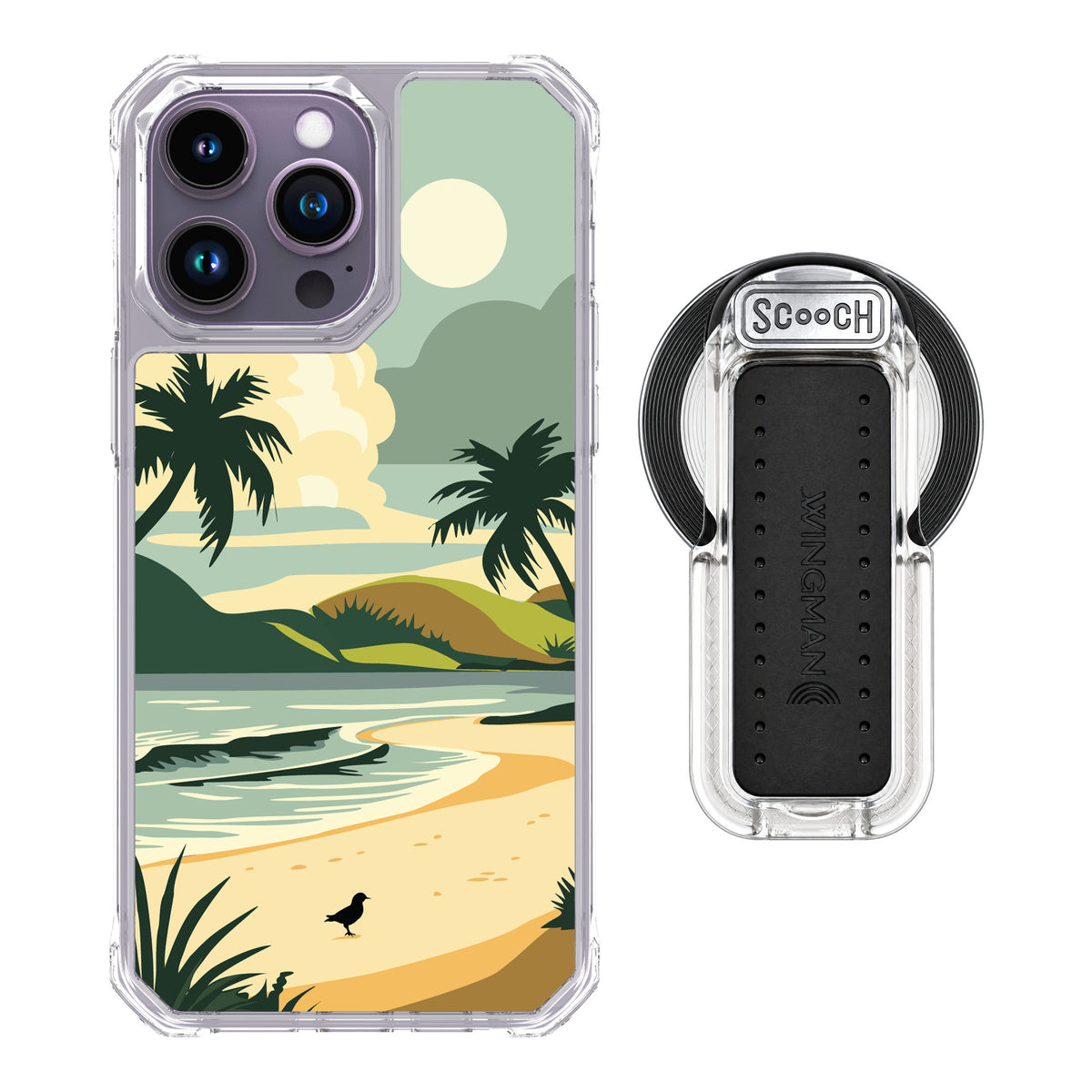 Scooch MagCase Paradise Cove for iPhone 14 Pro Max — MagSafe Wingback Bundle - Clear