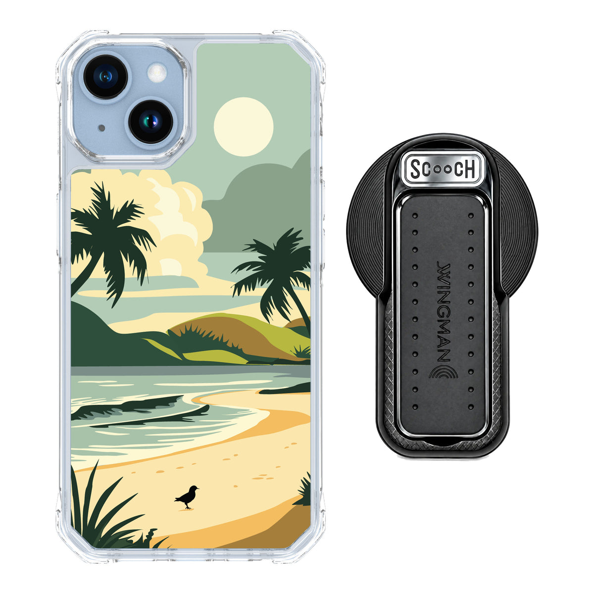 Scooch MagCase Paradise Cove for iPhone 14 — MagSafe Wingback Bundle - Black