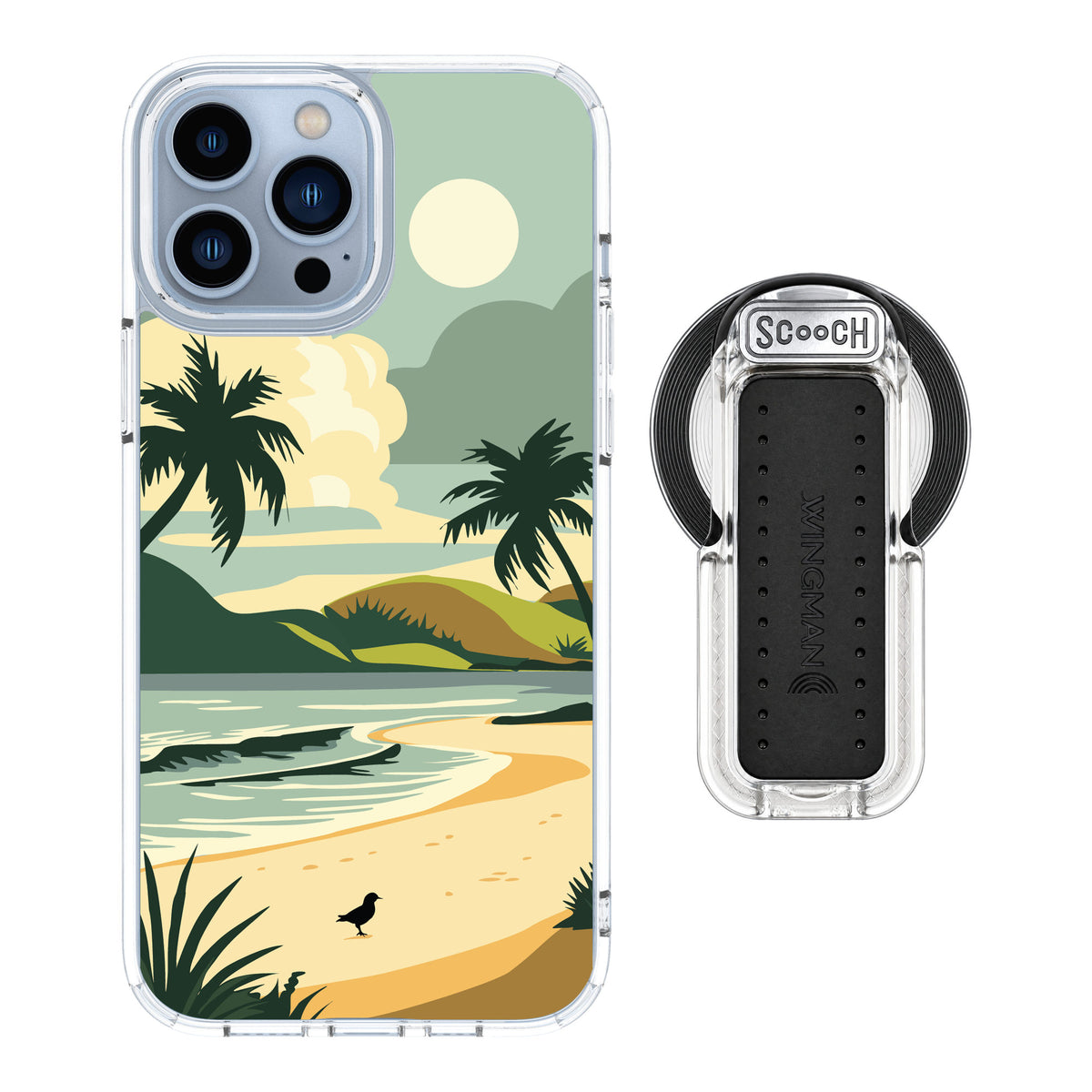 Scooch MagCase Paradise Cove for iPhone 13 Pro Max — MagSafe Wingback Bundle - Clear