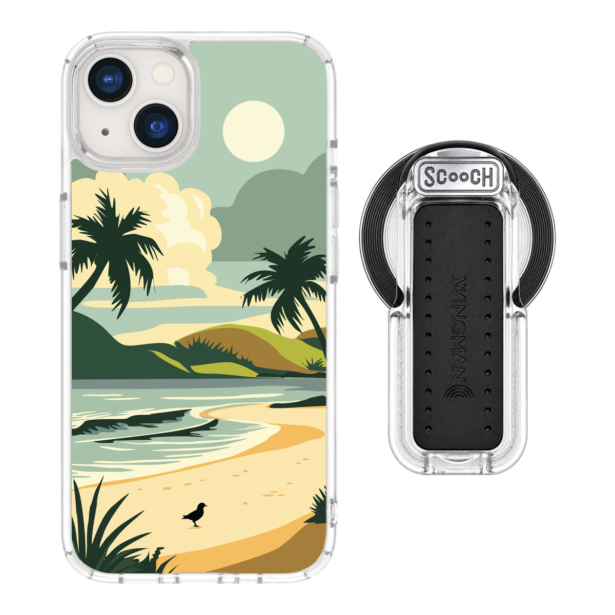 Scooch MagCase Paradise Cove for iPhone 13 — MagSafe Wingback Bundle - Clear