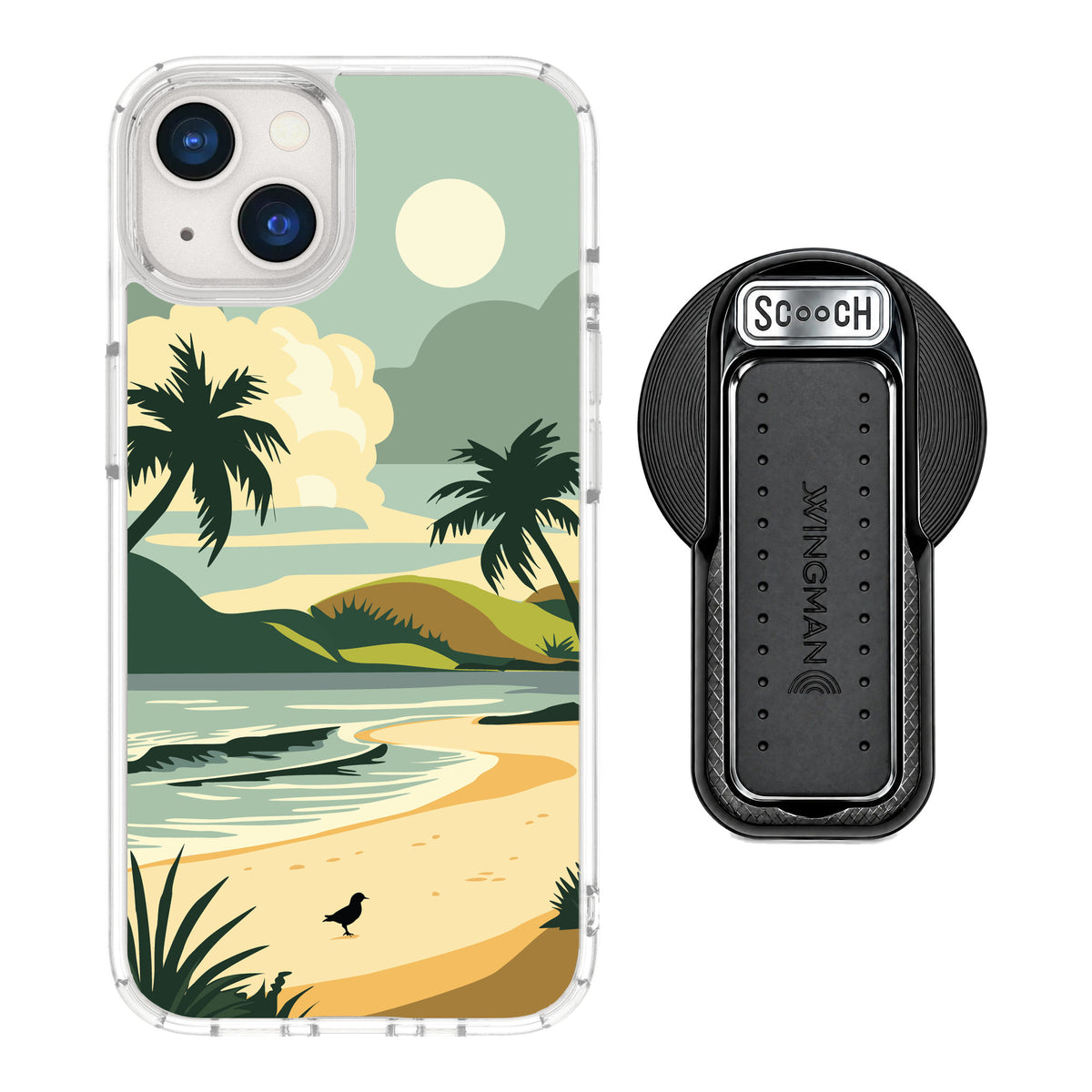Scooch MagCase Paradise Cove for iPhone 13 — MagSafe Wingback Bundle - Black