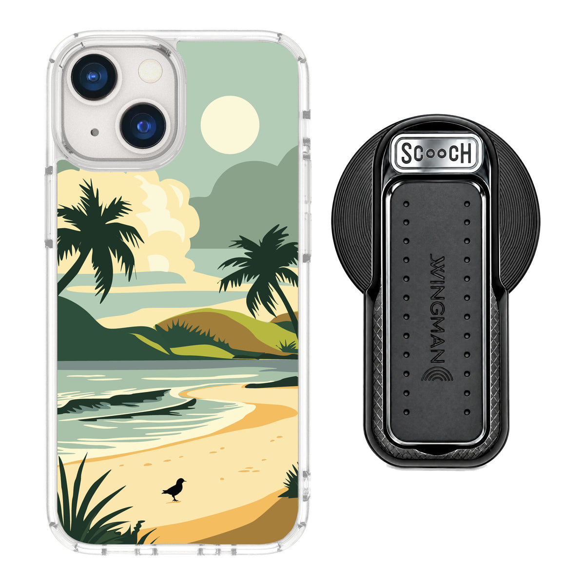 Scooch MagCase Paradise Cove for iPhone 13 mini — MagSafe Wingback Bundle - Black