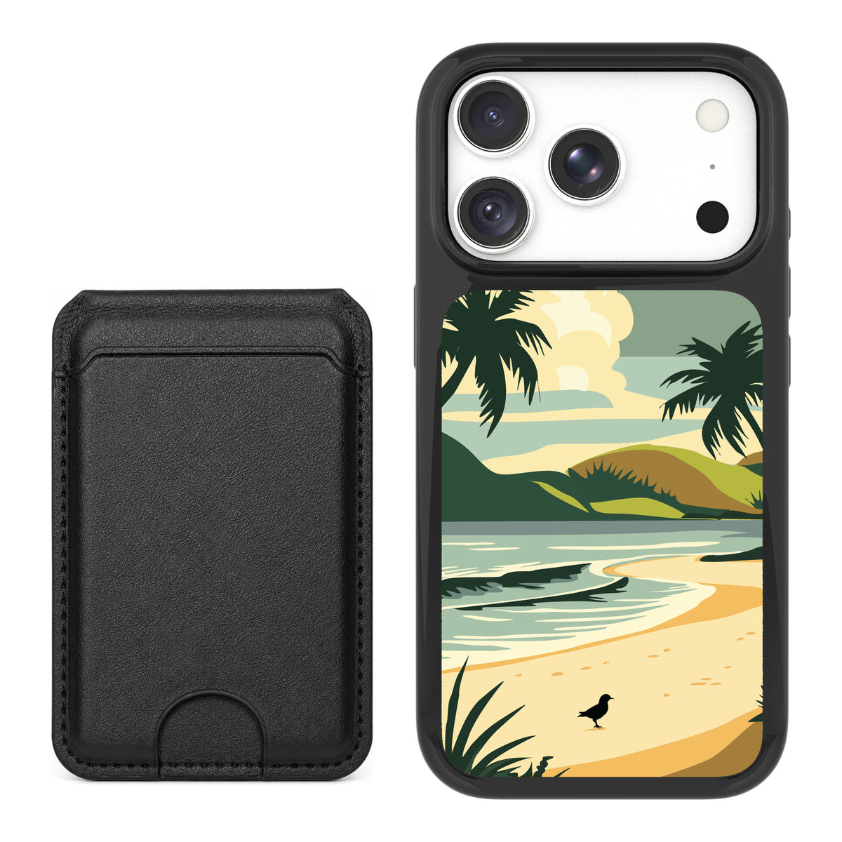 Scooch MagCase Paradise Cove for iPhone 18 Pro Max — Black MagWallet Bundle