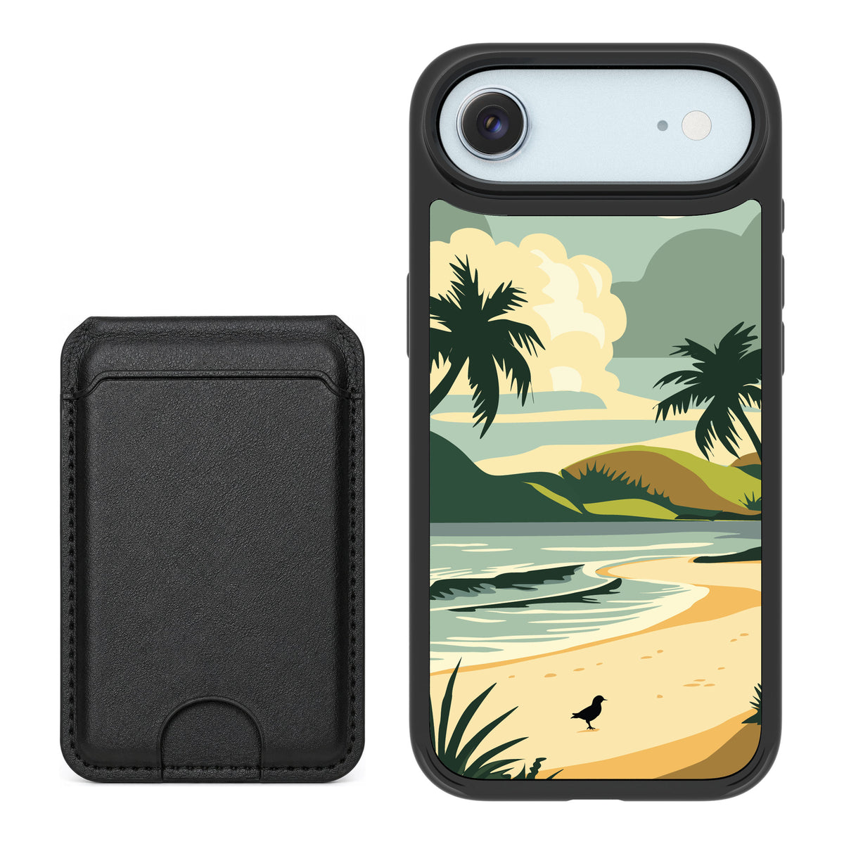 Scooch MagCase Paradise Cove for iPhone Air — Black MagWallet Bundle