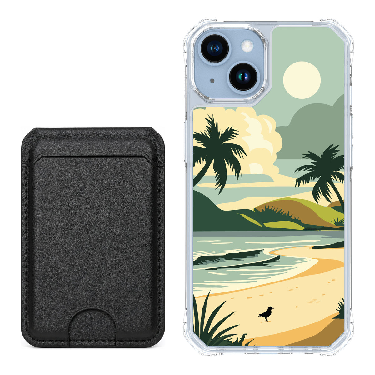 Scooch MagCase Paradise Cove for iPhone 14 — Black MagWallet Bundle