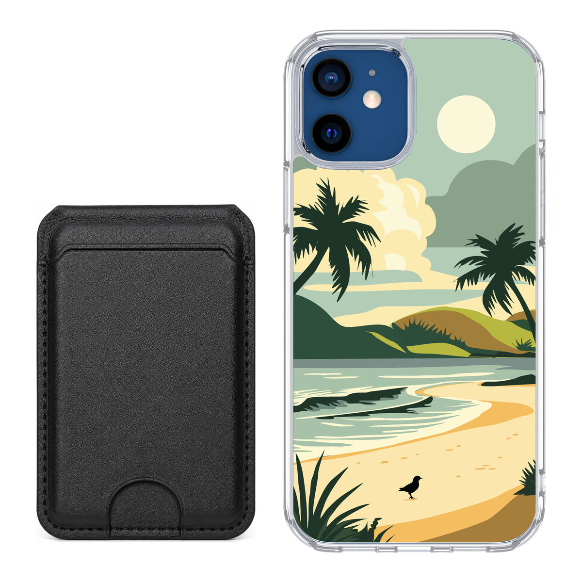 Scooch MagCase Paradise Cove for iPhone 12 — Black MagWallet Bundle