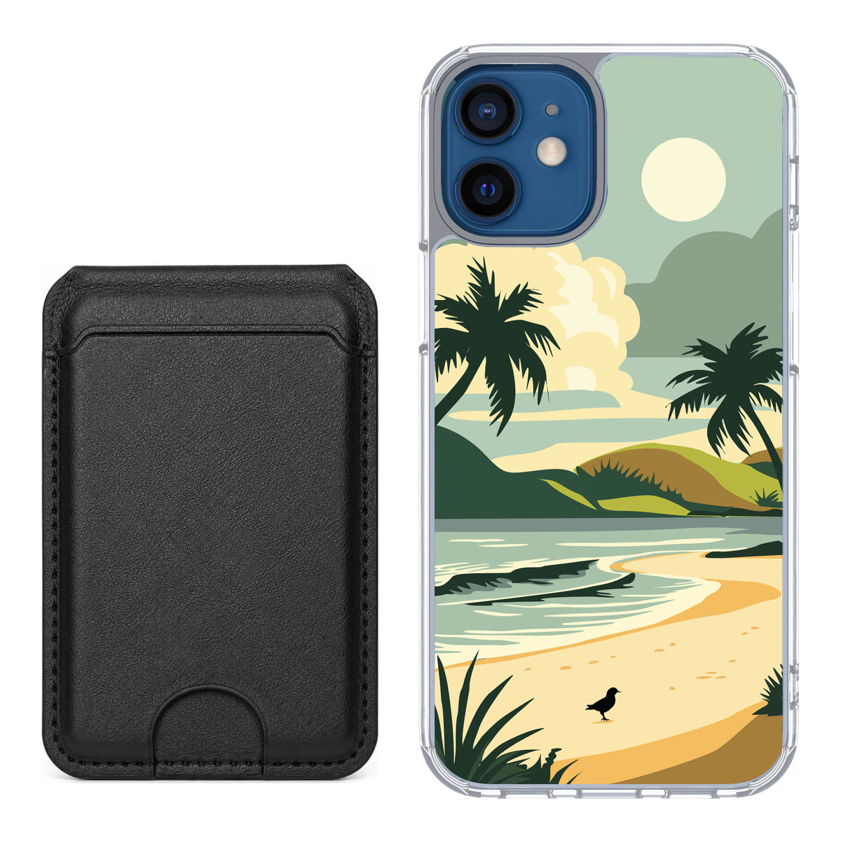 Scooch MagCase Paradise Cove for iPhone 12 mini — Black MagWallet Bundle