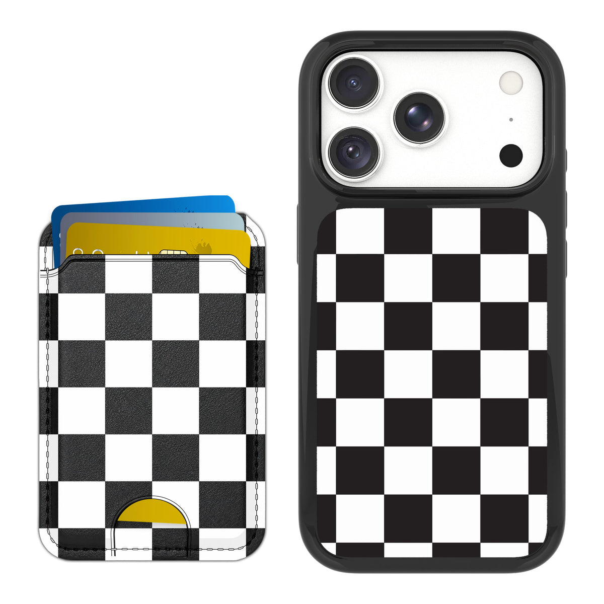 Scooch MagCase Checkered for iPhone 18 Pro Max — Matching MagWallet Bundle
