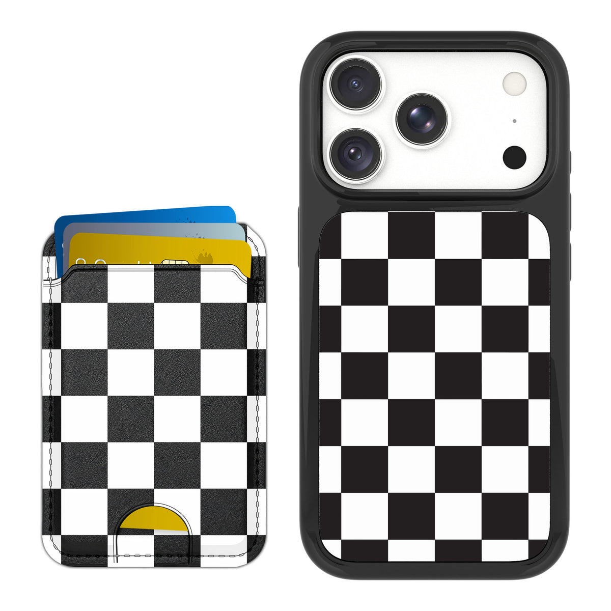 Scooch MagCase Checkered for iPhone 18 Pro — Matching MagWallet Bundle