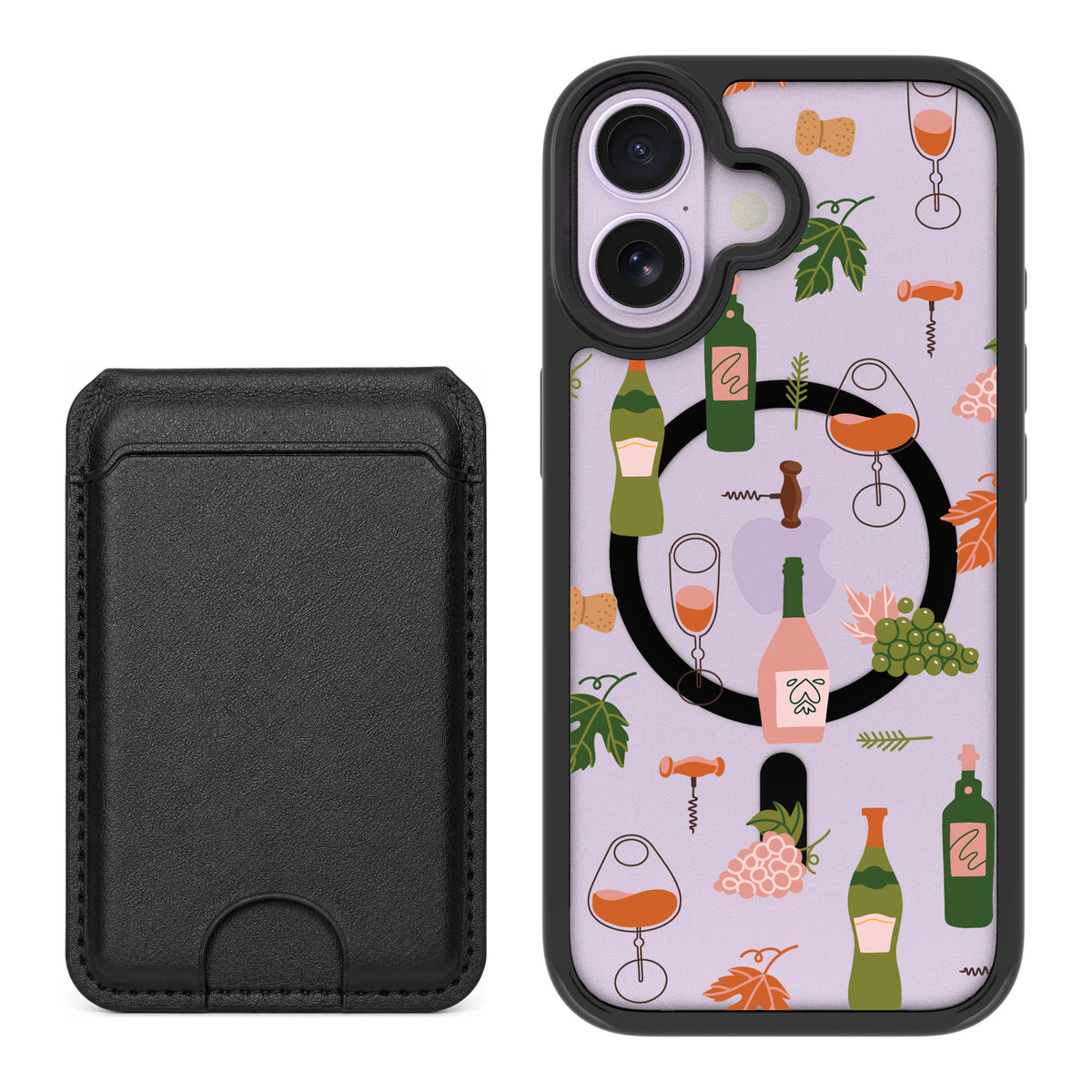 Scooch MagCase Vino Vibes for iPhone 17 — Black MagWallet Bundle