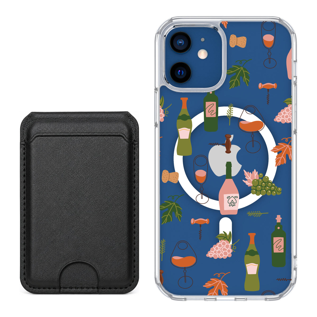 Scooch MagCase Vino Vibes for iPhone 12 — Black MagWallet Bundle