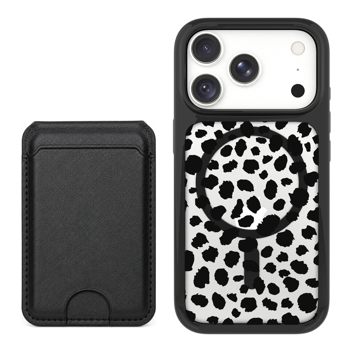 Scooch MagCase Black Leopard for iPhone 18 Pro Max — Black MagWallet Bundle