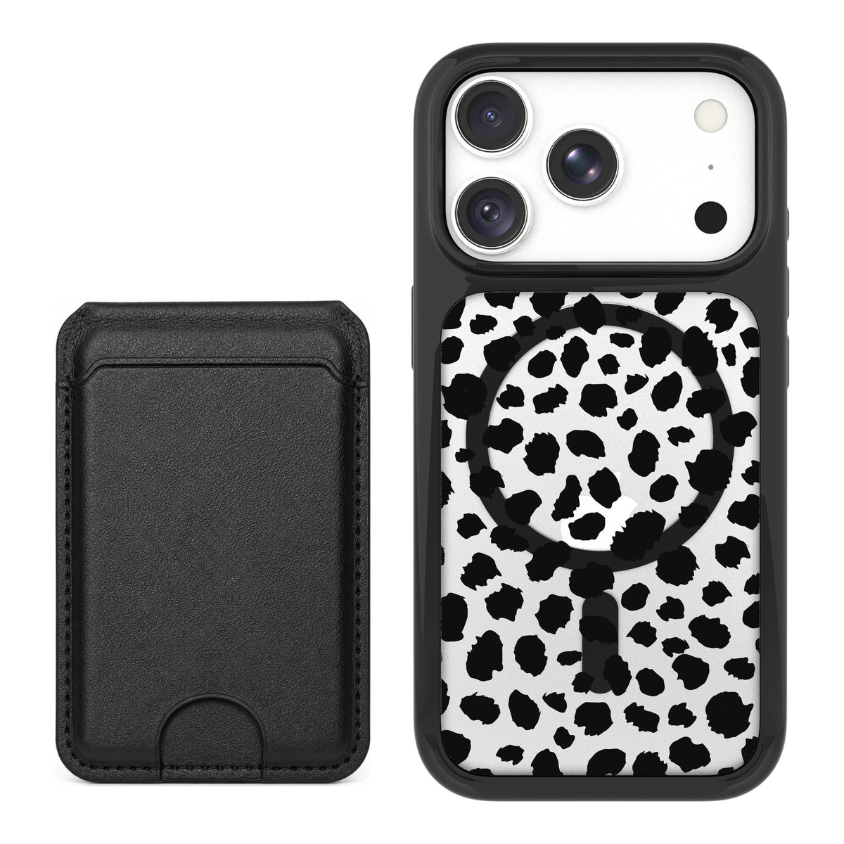 Scooch MagCase Black Leopard for iPhone 18 Pro — Black MagWallet Bundle