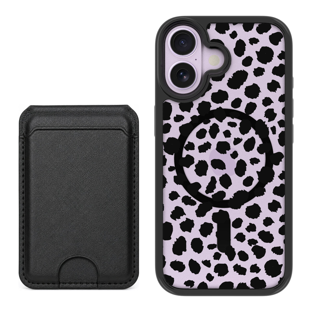 Scooch MagCase Black Leopard for iPhone 17 — Black MagWallet Bundle