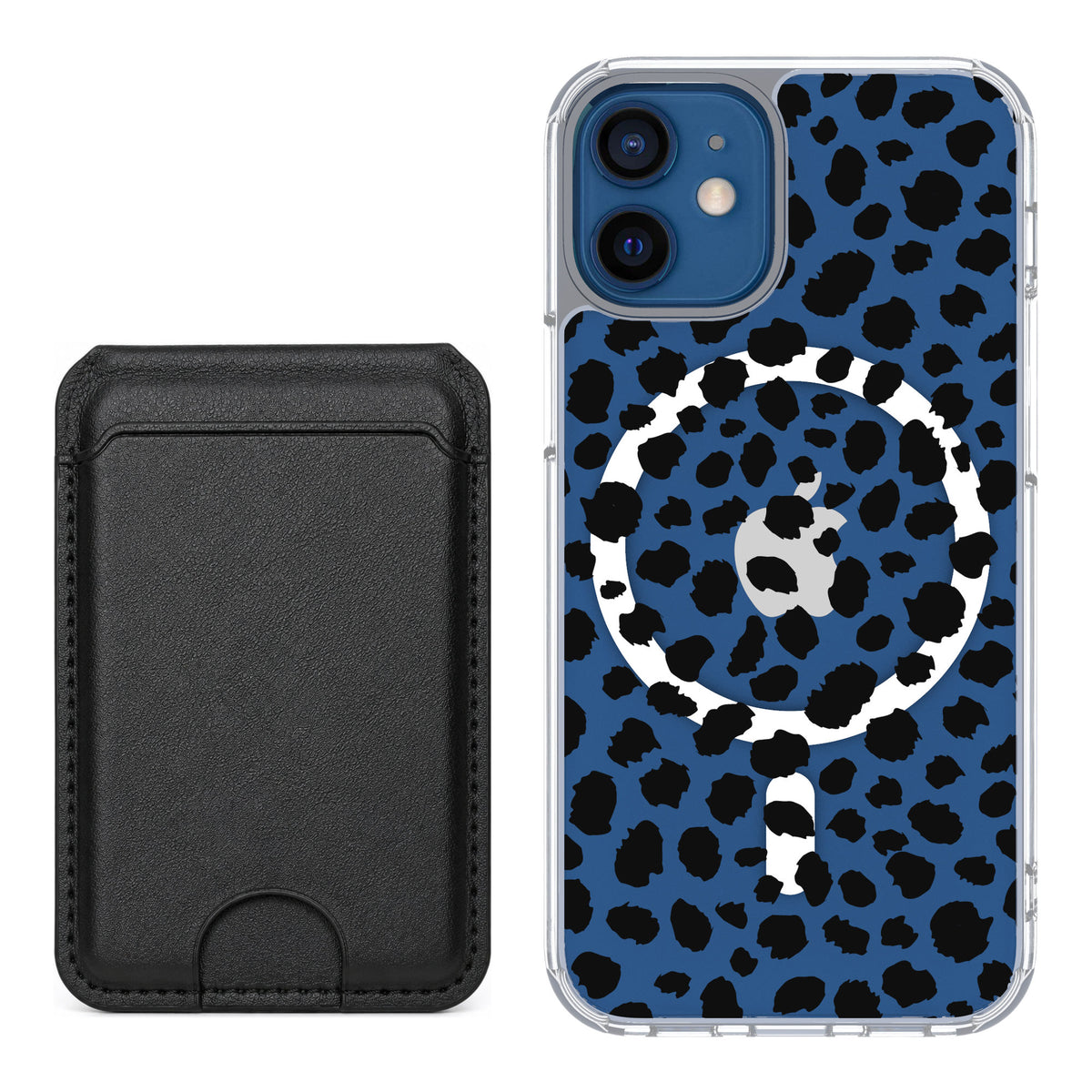 Scooch MagCase Black Leopard for iPhone 12 mini — Black MagWallet Bundle