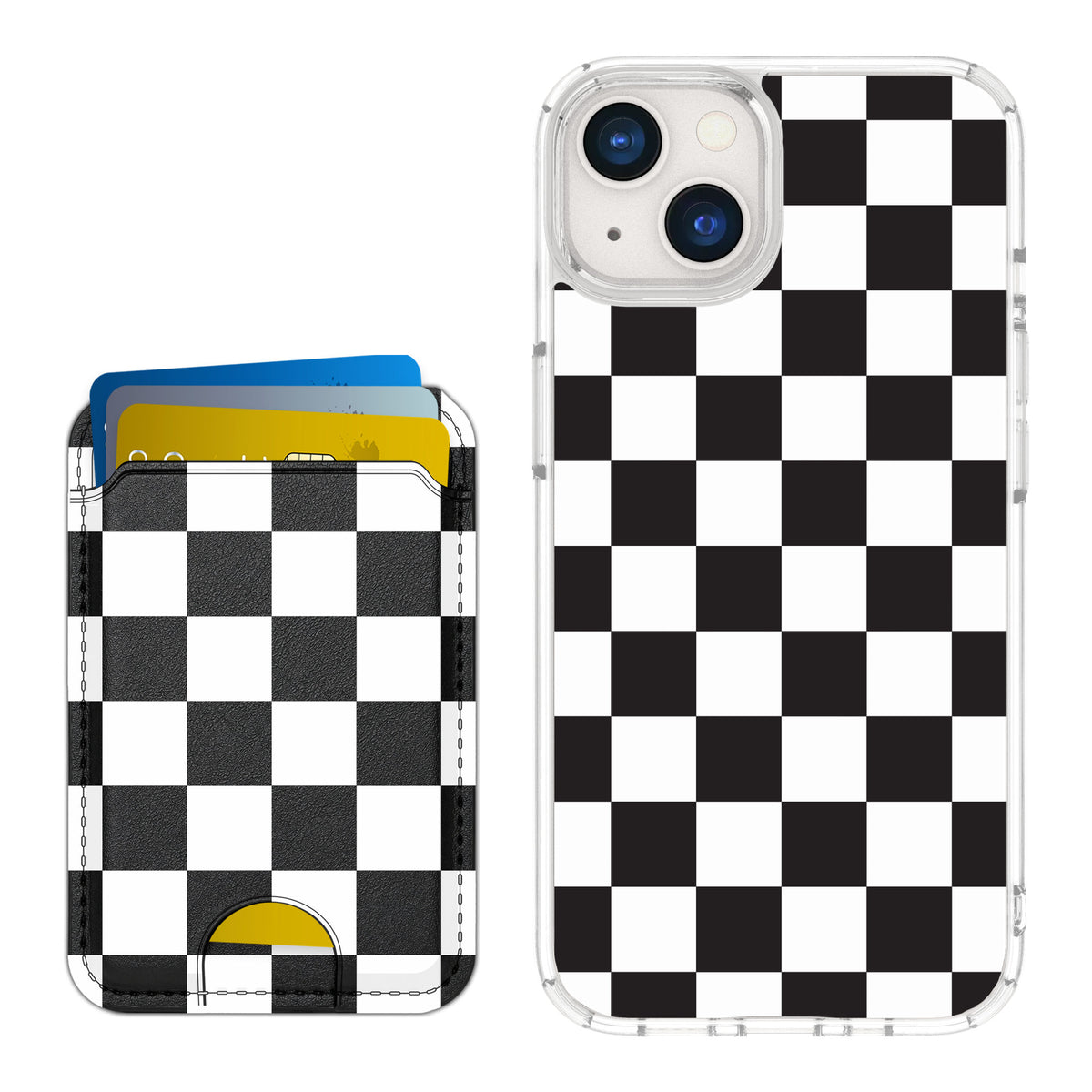 Scooch MagCase Checkered for iPhone 13 — Matching MagWallet Bundle
