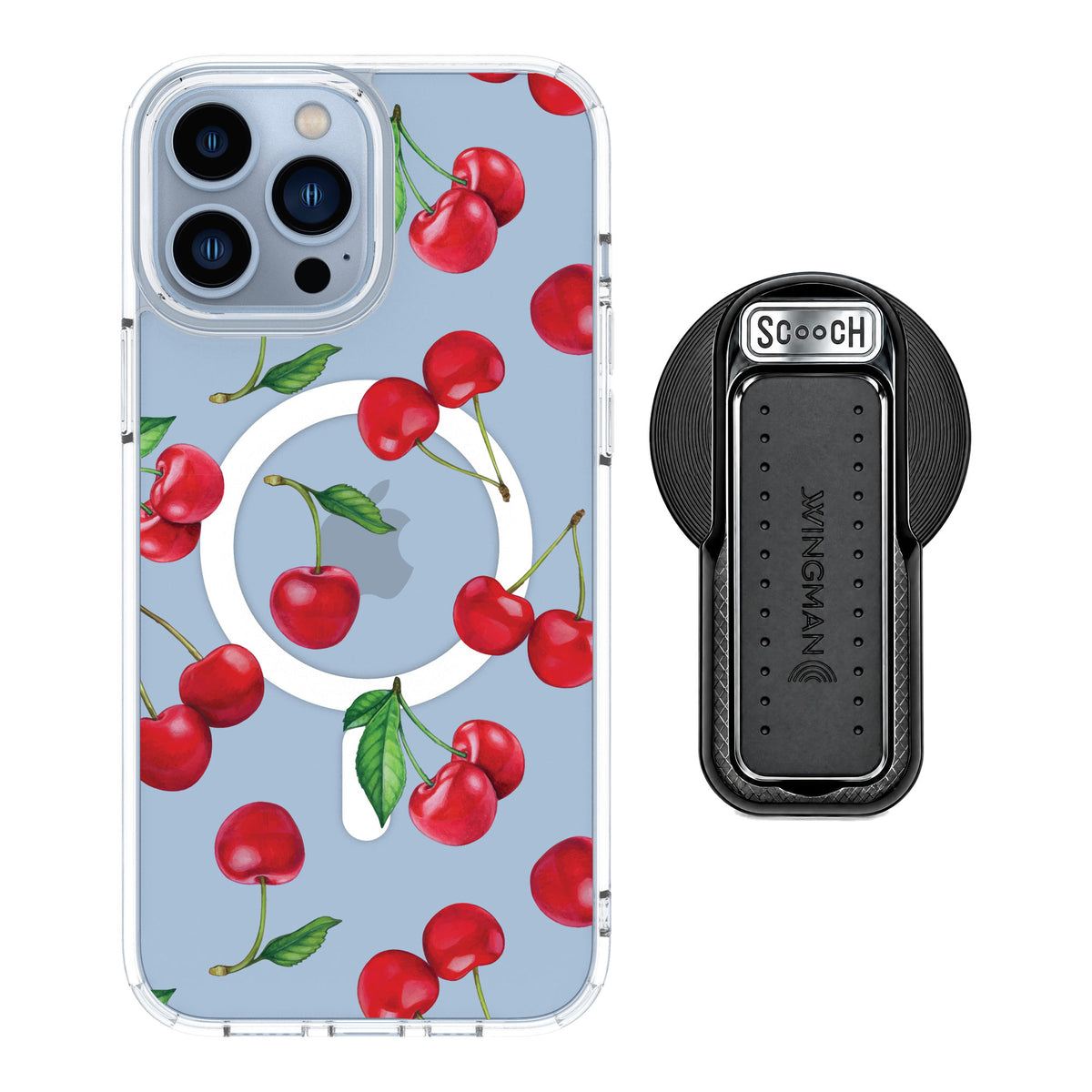 Scooch MagCase Very Cherry for iPhone 13 Pro Max — MagSafe Wingback Bundle - Black