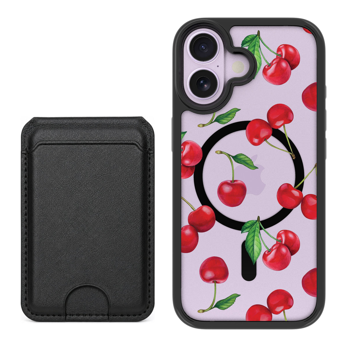 Scooch MagCase Very Cherry for iPhone 17 — Black MagWallet Bundle