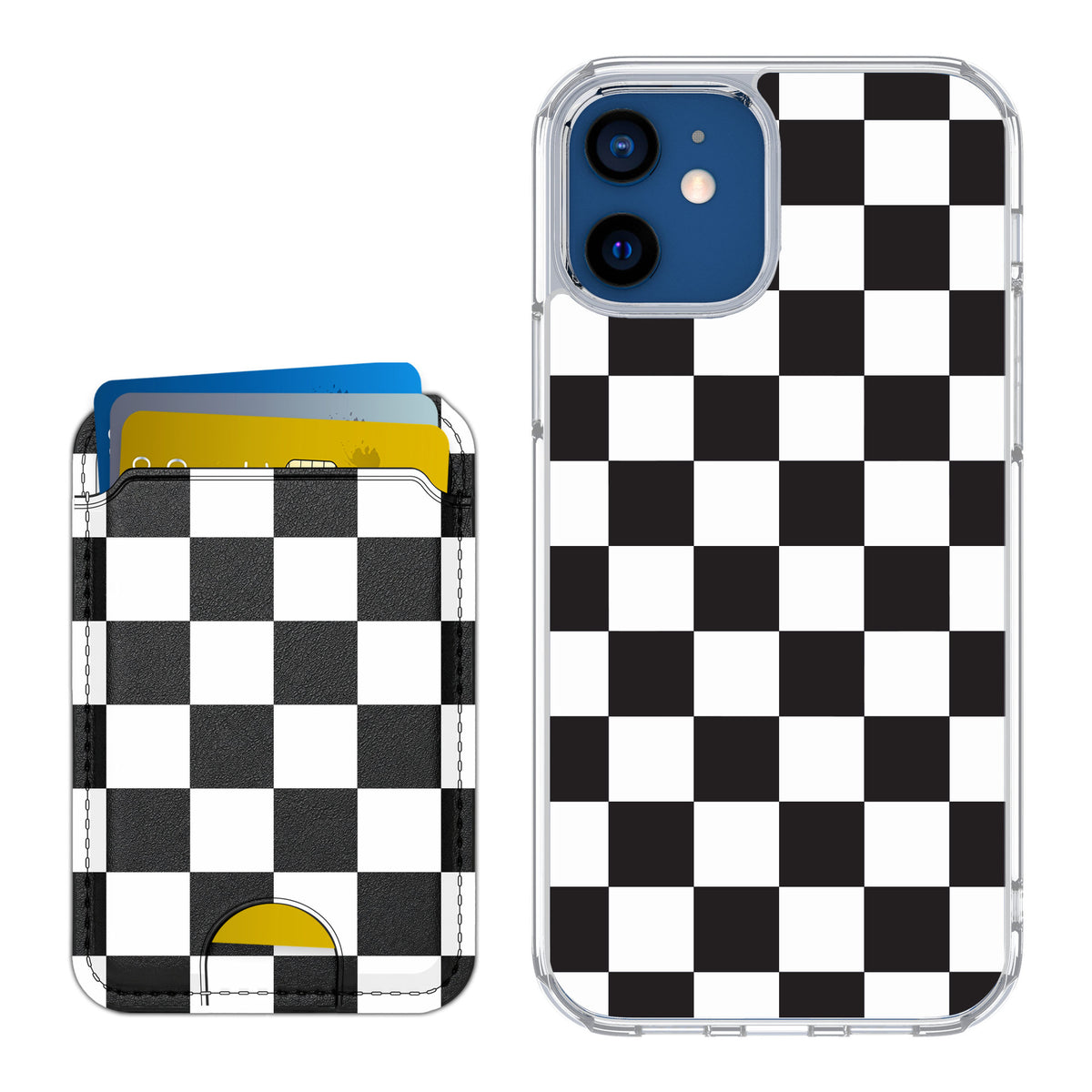Scooch MagCase Checkered for iPhone 12 — Matching MagWallet Bundle
