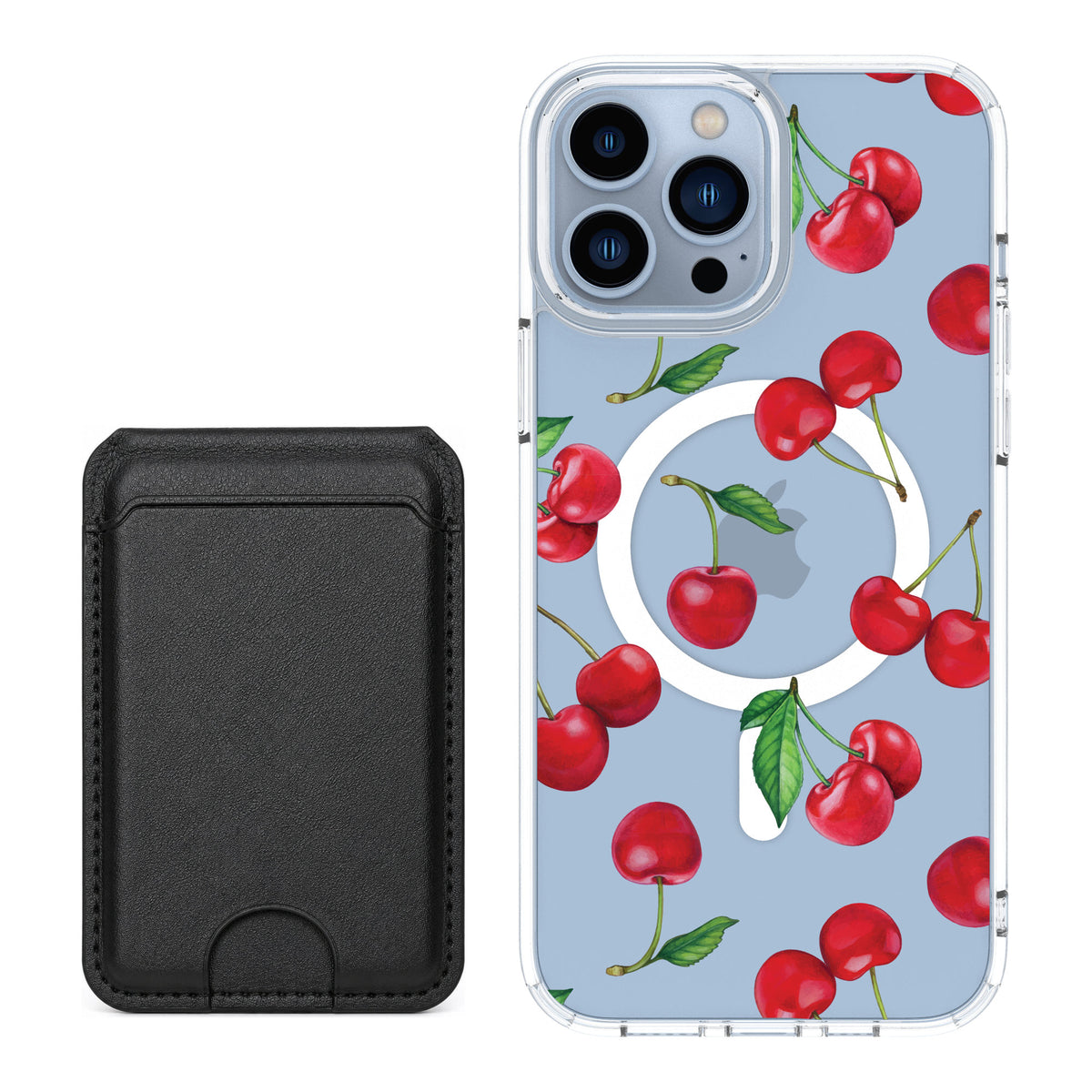 Scooch MagCase Very Cherry for iPhone 13 Pro Max — Black MagWallet Bundle