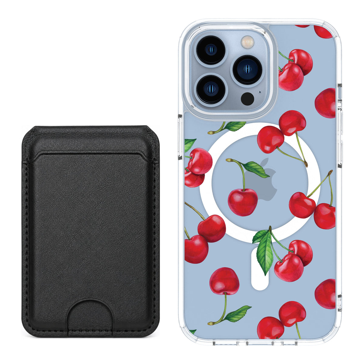 Scooch MagCase Very Cherry for iPhone 13 Pro — Black MagWallet Bundle