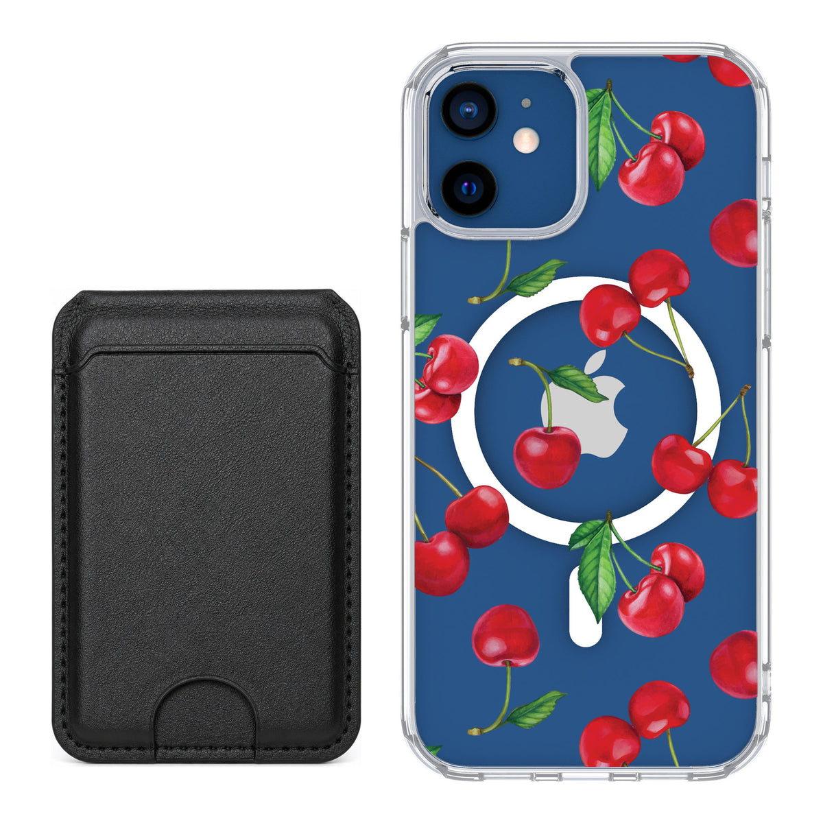 Scooch MagCase Very Cherry for iPhone 12 — Black MagWallet Bundle