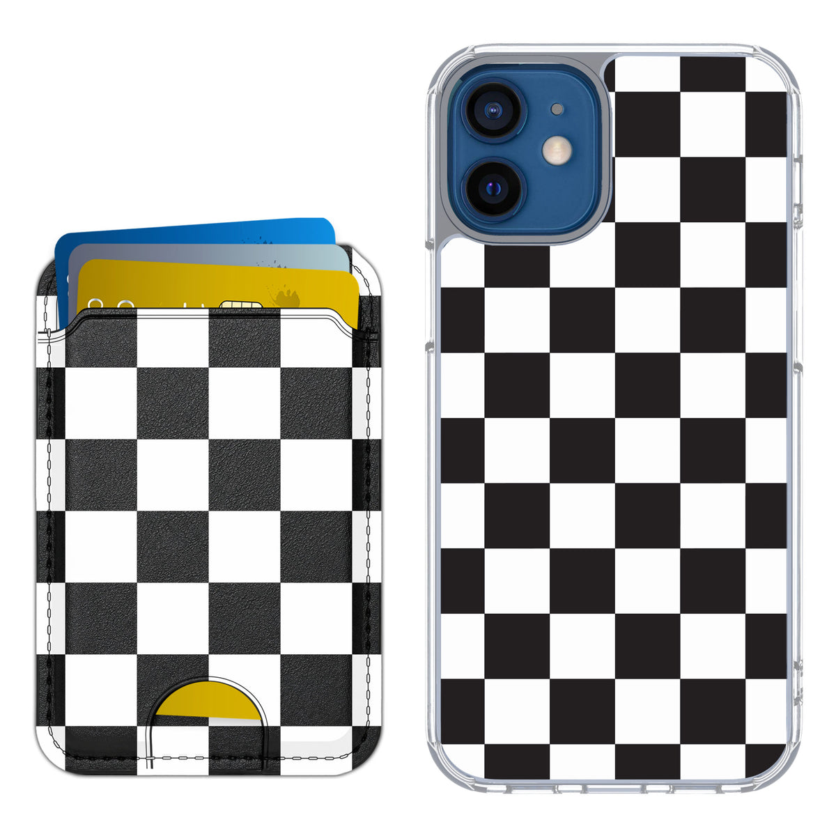 Scooch MagCase Checkered for iPhone 12 mini — Matching MagWallet Bundle