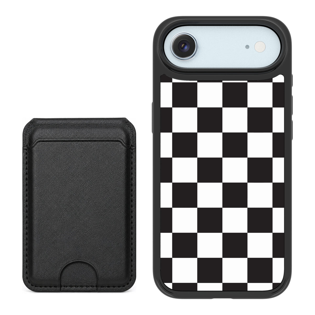 Scooch MagCase Checkered for iPhone Air — Black MagWallet Bundle