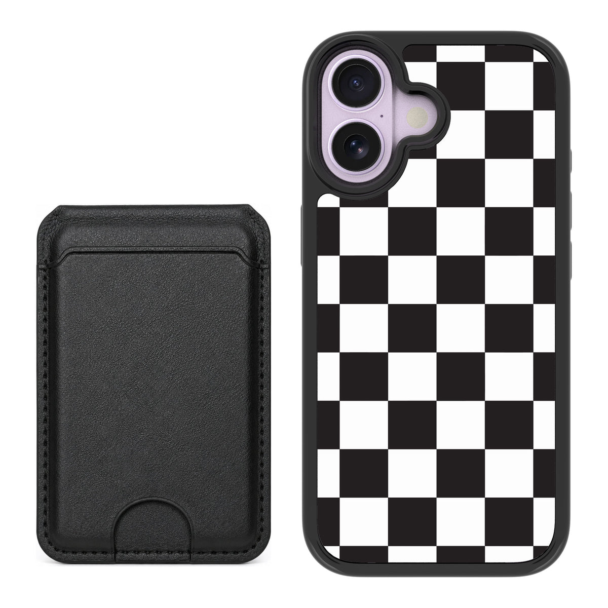 Scooch MagCase Checkered for iPhone 17 — Black MagWallet Bundle