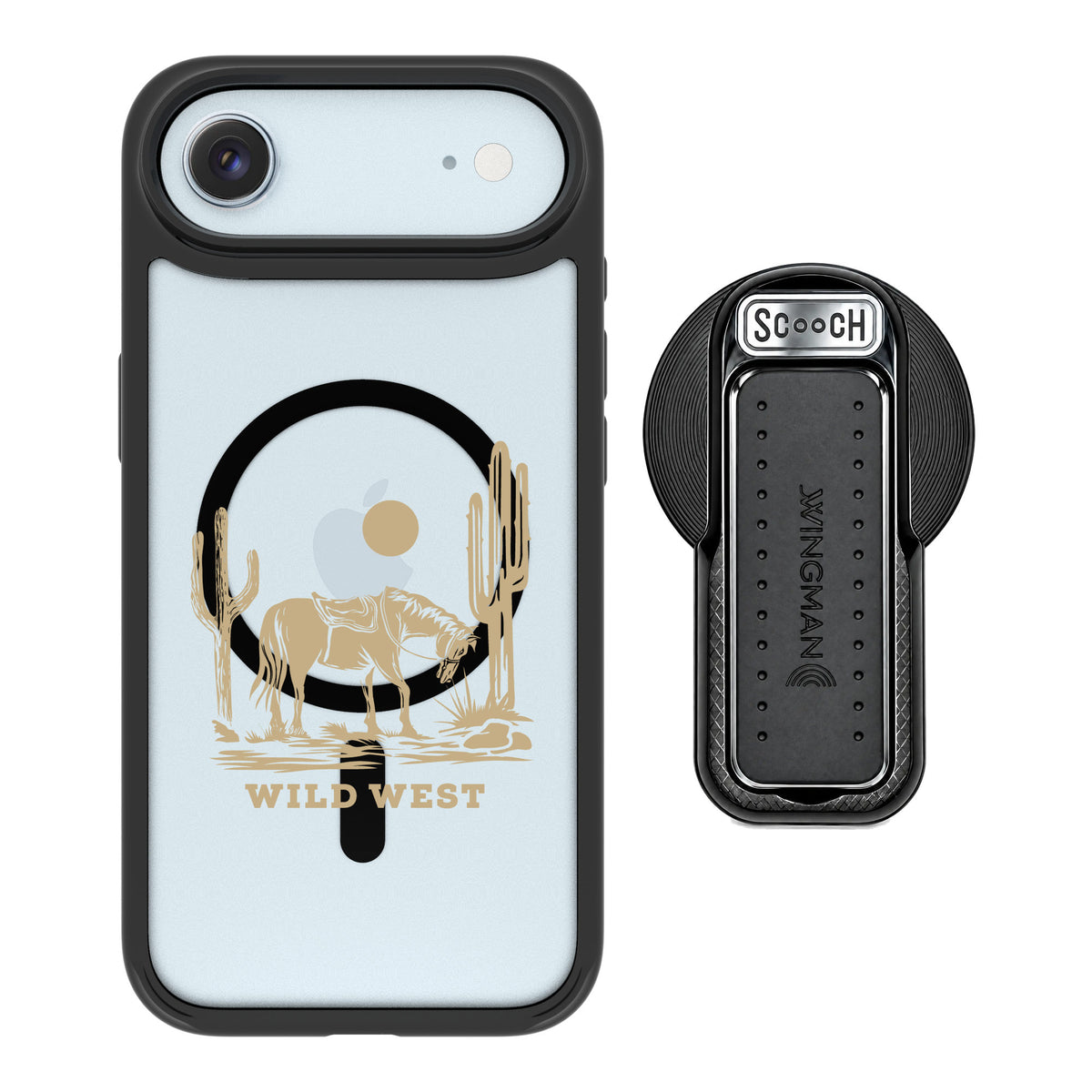 Scooch MagCase Wild West for iPhone Air — MagSafe Wingback Bundle - Black