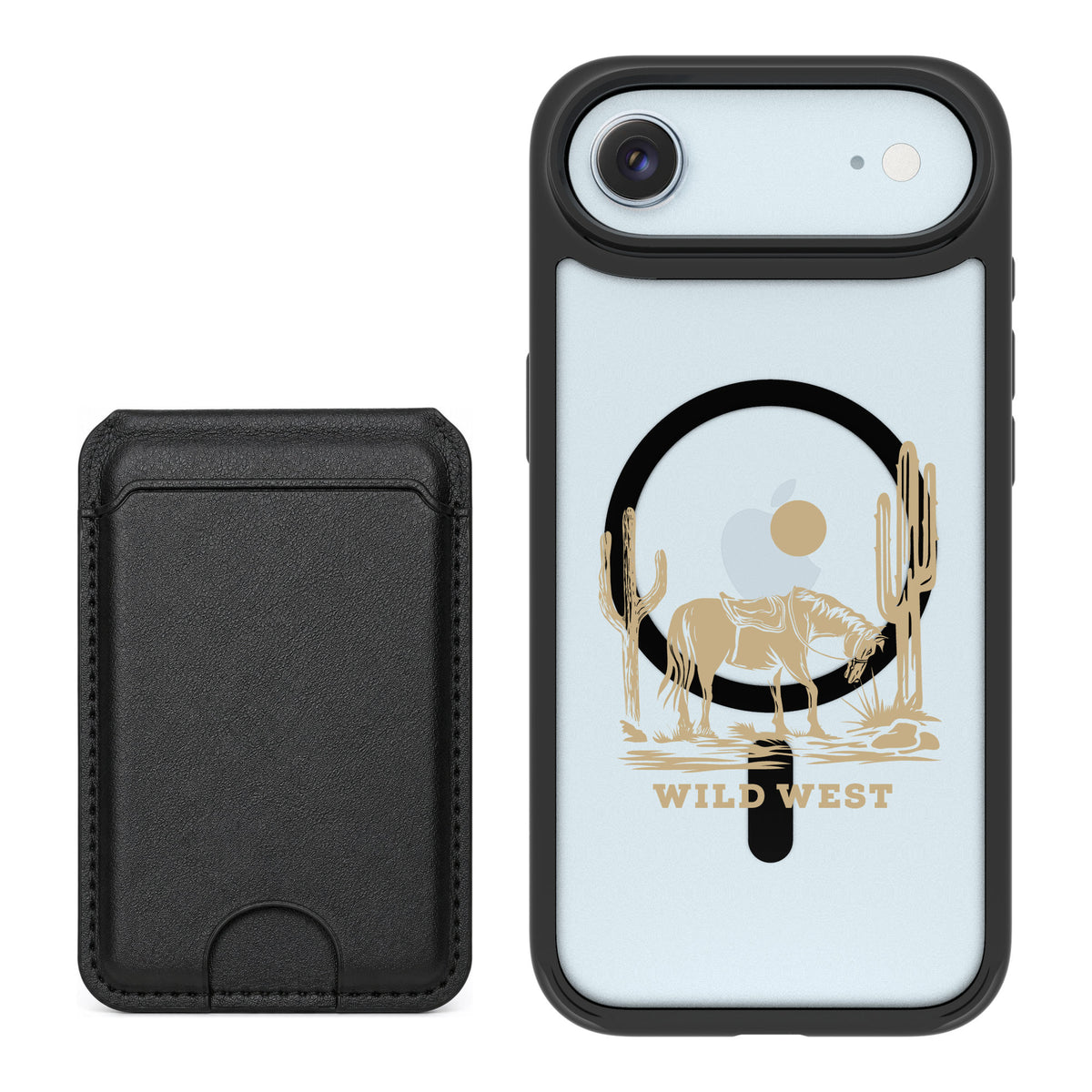 Scooch MagCase Wild West for iPhone Air — Black MagWallet Bundle