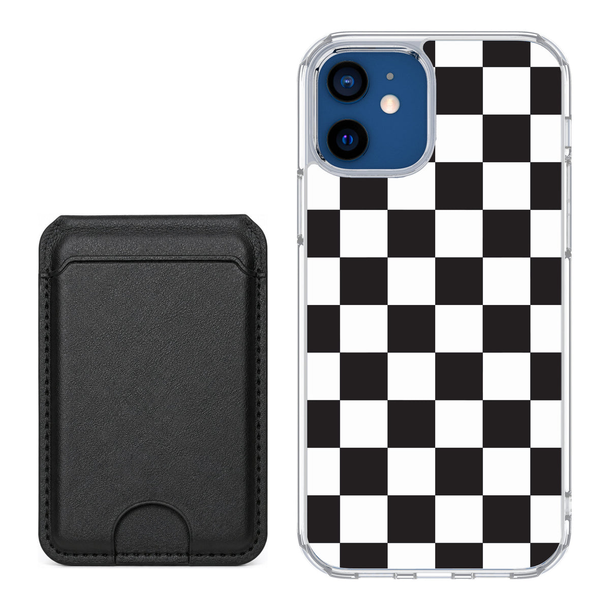 Scooch MagCase Checkered for iPhone 12 — Black MagWallet Bundle