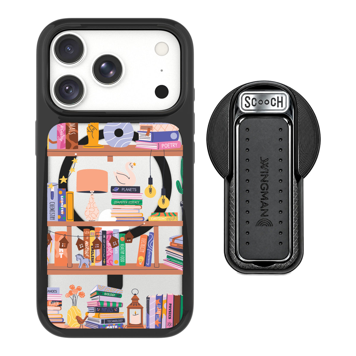 Scooch MagCase Little Library for iPhone 18 Pro Max — MagSafe Wingback Bundle - Black