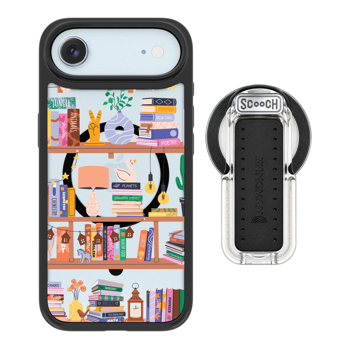 Scooch MagCase Little Library for iPhone Air — MagSafe Wingback Bundle - Clear