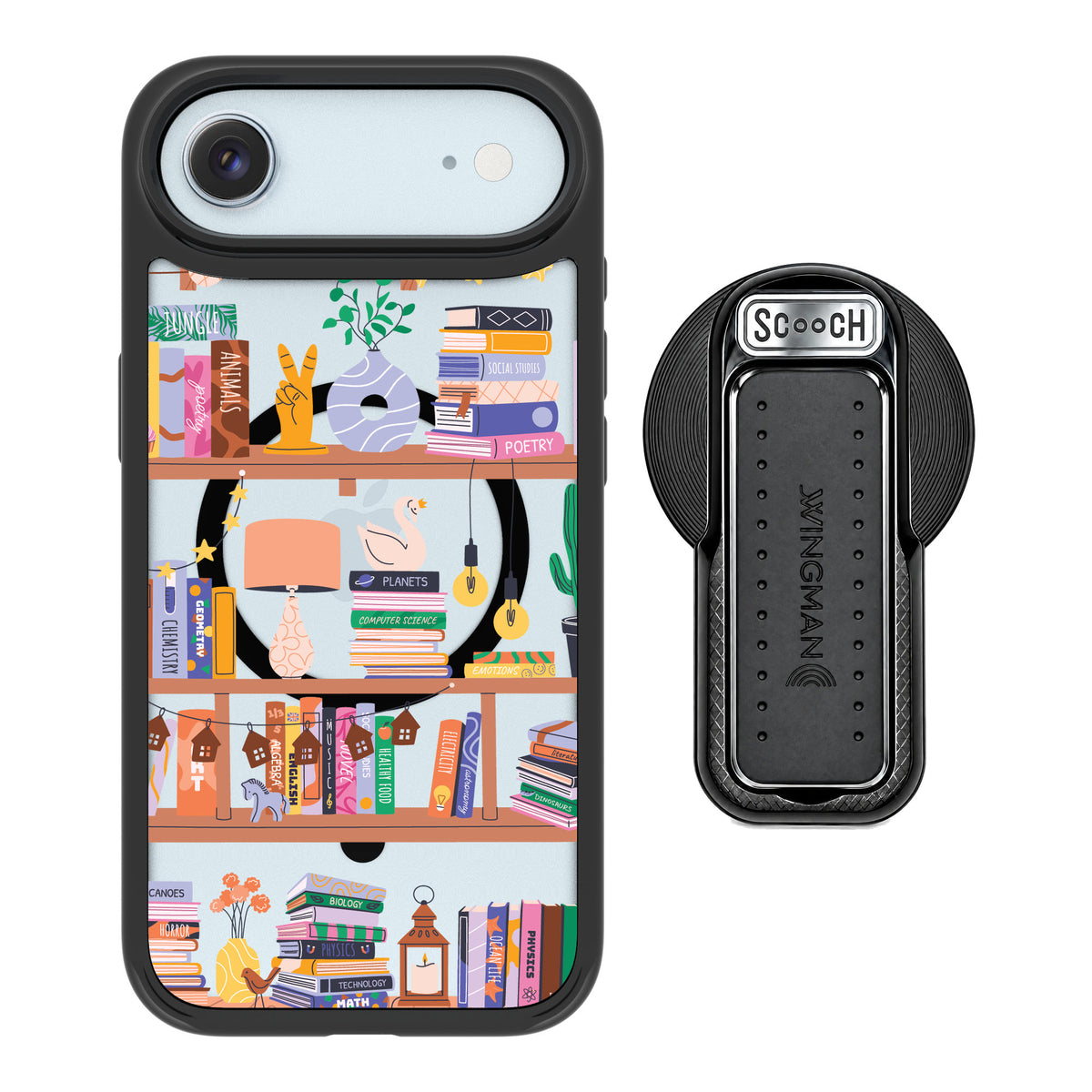 Scooch MagCase Little Library for iPhone Air — MagSafe Wingback Bundle - Black
