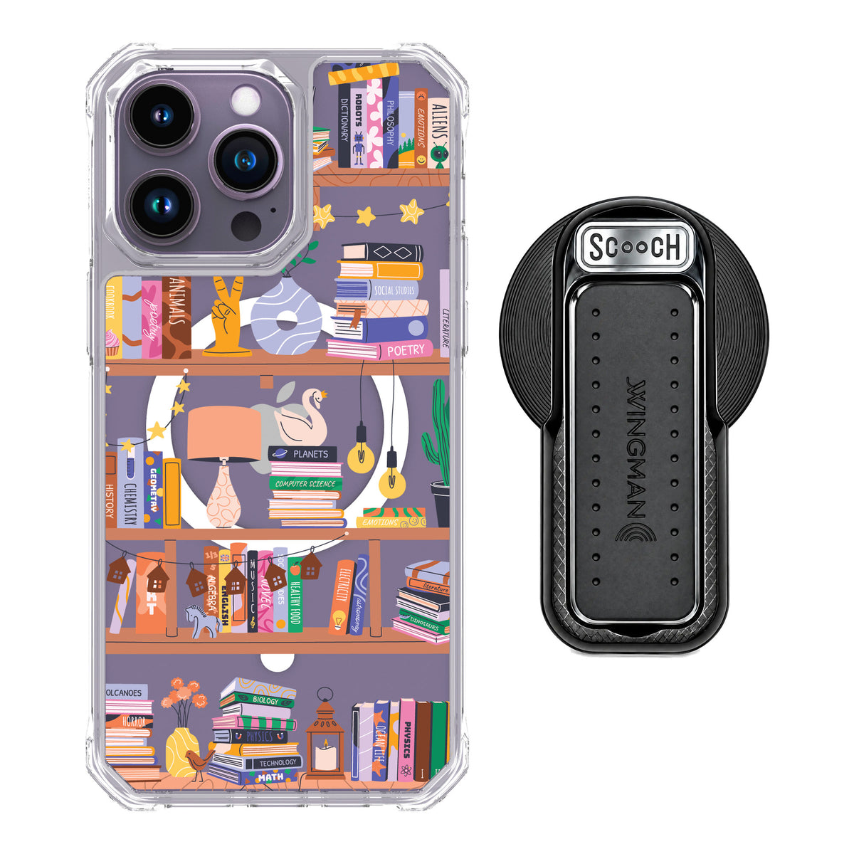 Scooch MagCase Little Library for iPhone 14 Pro Max — MagSafe Wingback Bundle - Black