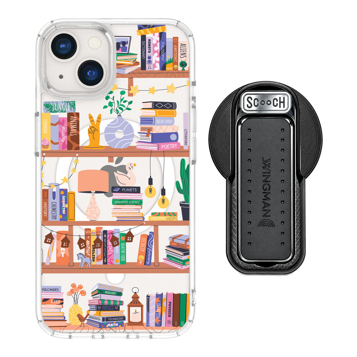 Scooch MagCase Little Library for iPhone 13 — MagSafe Wingback Bundle - Black