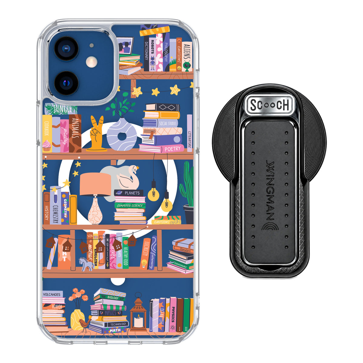 Scooch MagCase Little Library for iPhone 12 — MagSafe Wingback Bundle - Black