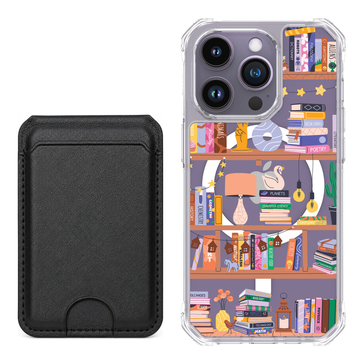 Scooch MagCase Little Library for iPhone 14 Pro — Black MagWallet Bundle