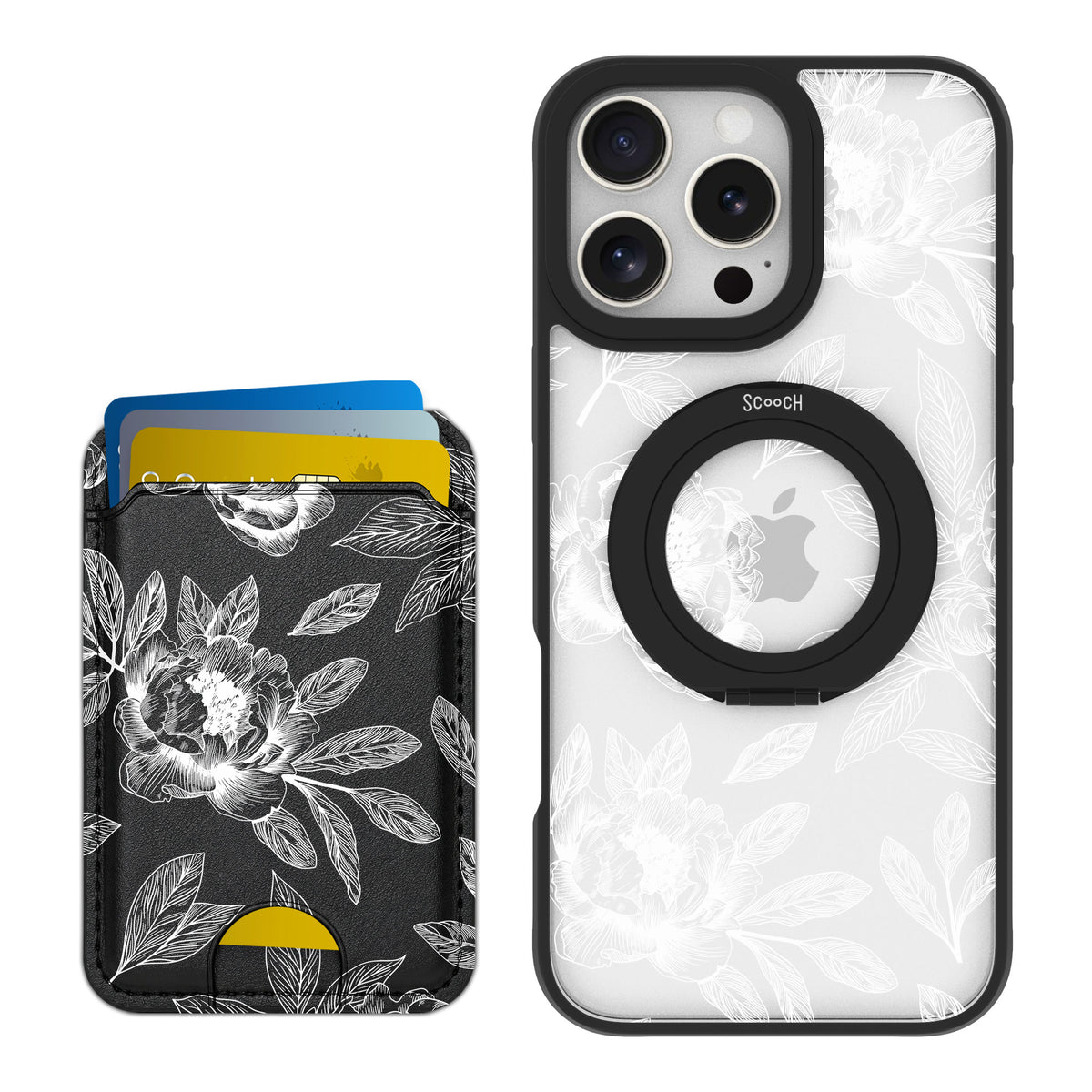 Scooch MagCase Chinoiserie for iPhone 16 Pro Max — Matching MagWallet Bundle