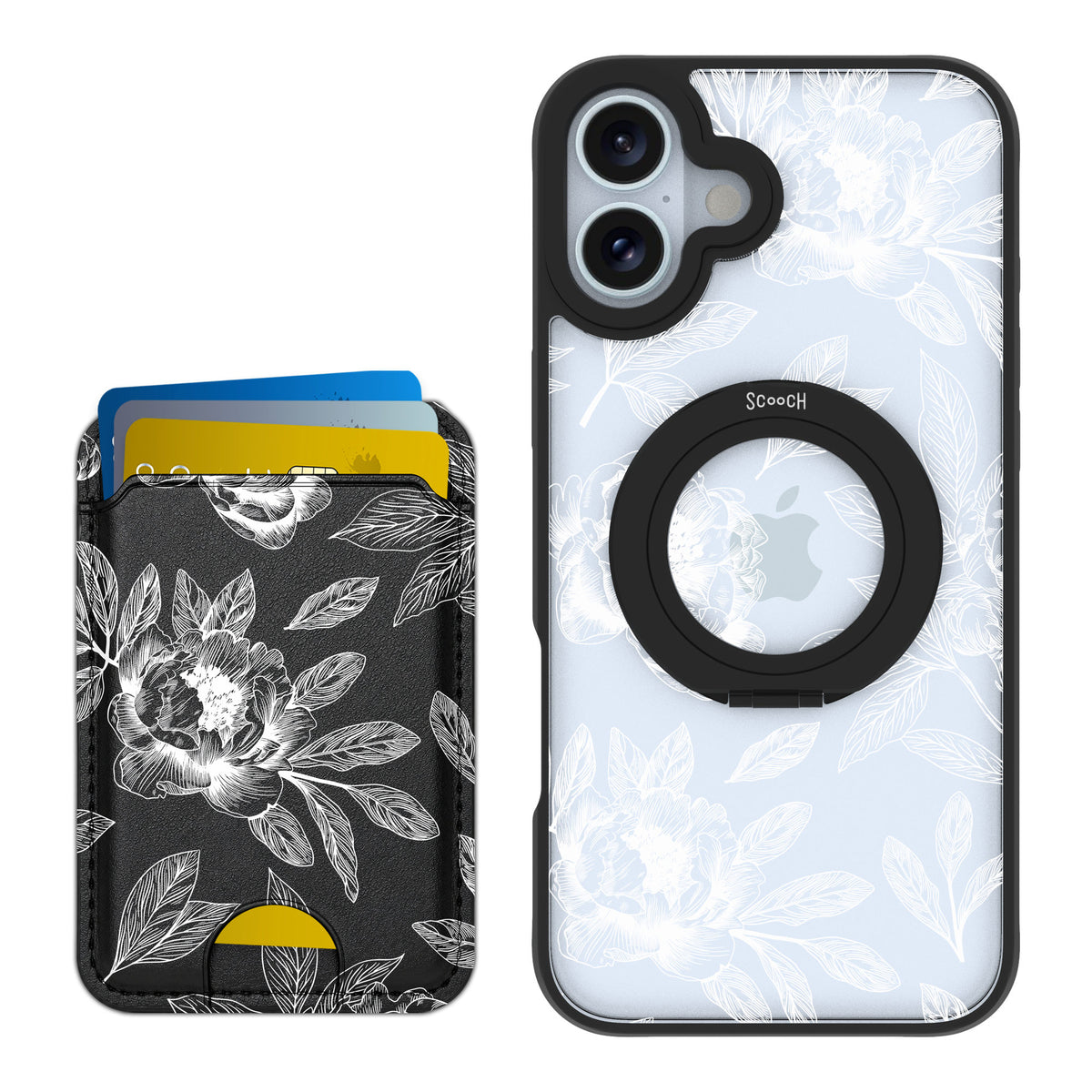 Scooch MagCase Chinoiserie for iPhone 16 Plus — Matching MagWallet Bundle