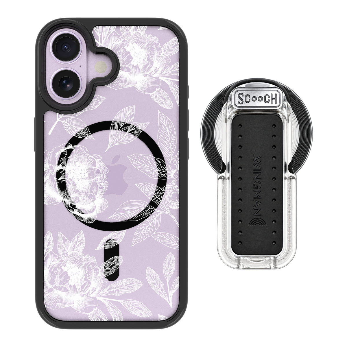 Scooch MagCase Chinoiserie for iPhone 17 — MagSafe Wingback Bundle - Clear